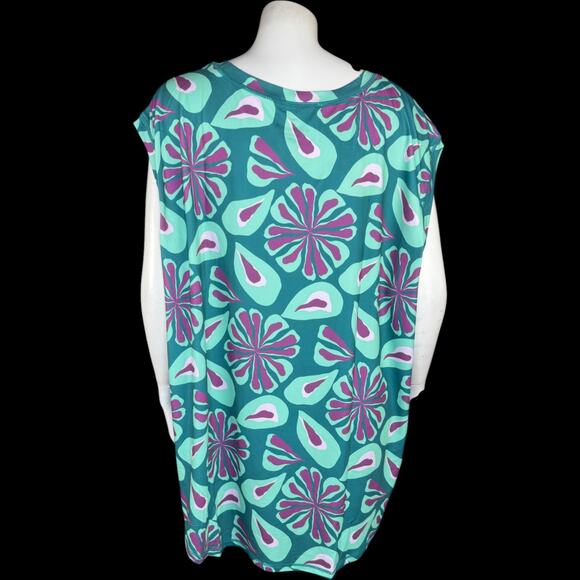 GYMWRAP CloudKNIT Everyday Luxe Performance Top 3X Purple Green Floral NWT - Picture 4 of 13
